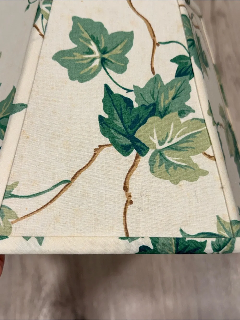 Vintage Ivy Leaves Fabric Hexagon Fabric Oil Lamp Shade Chimney Hurricane